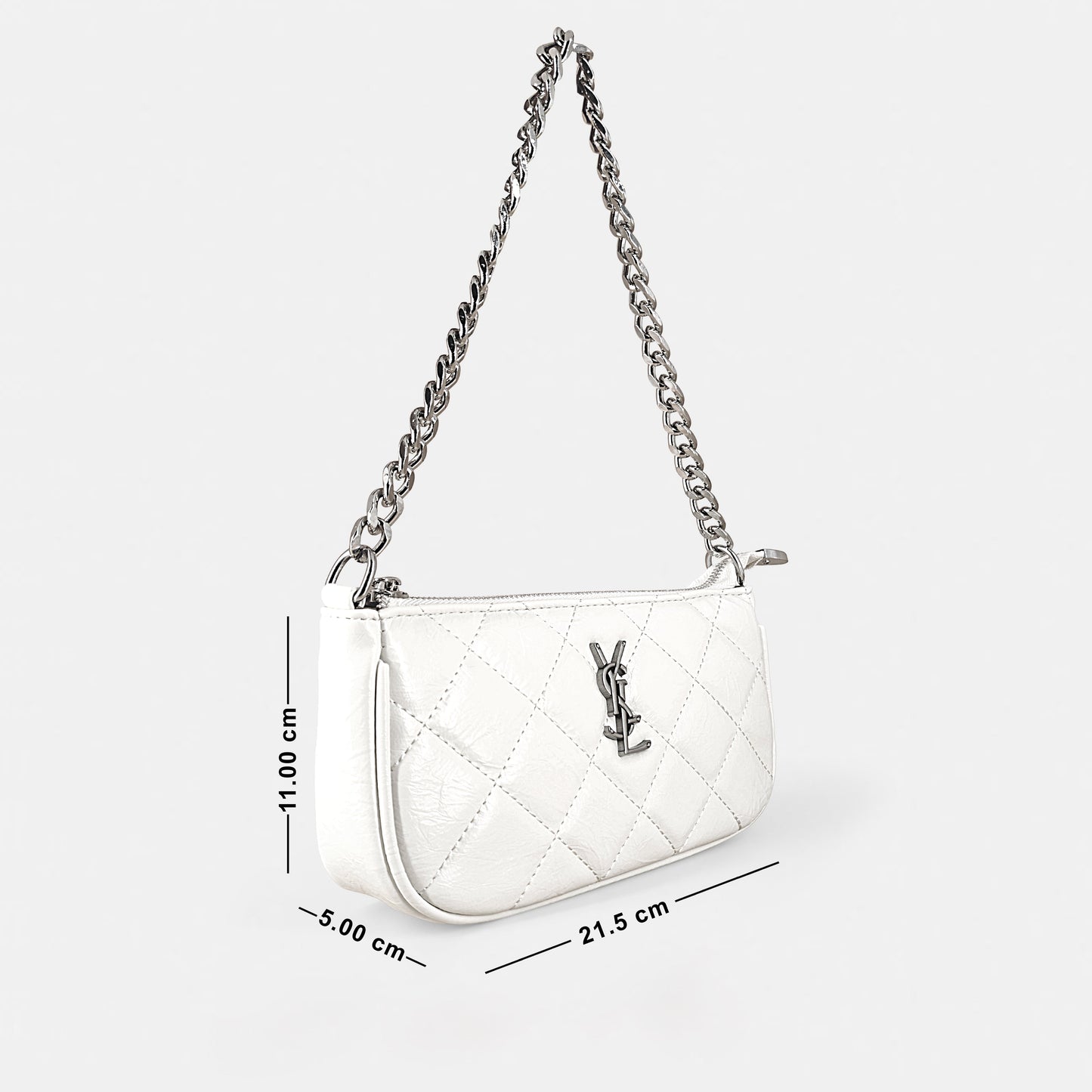 YSL-Inspired White Shoulder & Sling Bag