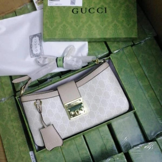 Gucci Padlock Beige Small Shoulder Bag With OG Box & Dust Bag 88278 Beige