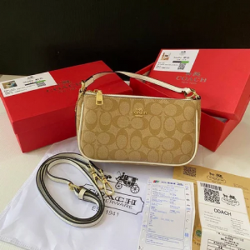 Coach Nolita White With OG Dust Bag 2 Belts