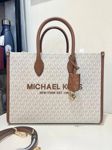 Michael_Kors Mirella Tote Bag Beige Brown