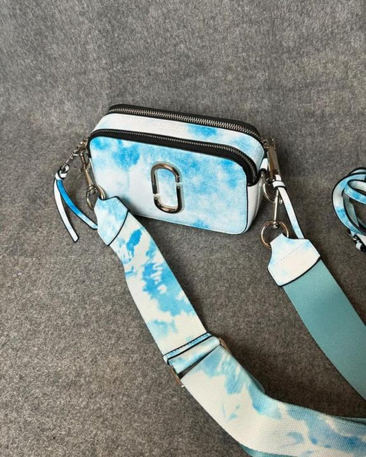 Marc Jacobs The SnapShot Camera Sling Bag Tie Dye Blue