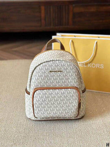Michael Kors MK Medium Backpack Beige Brown