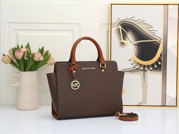Michael Kors Ellis Selma Medium Satchel Coffee Brown
