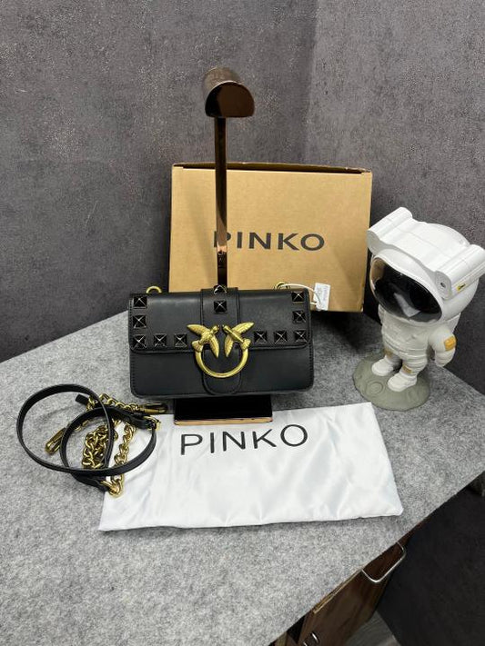 Pinko Love Studded Crossbody Bag Black
