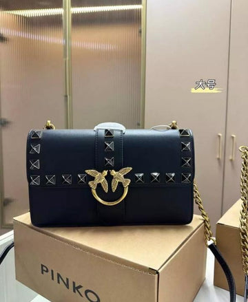Pinko Love Studded Crossbody Bag Black
