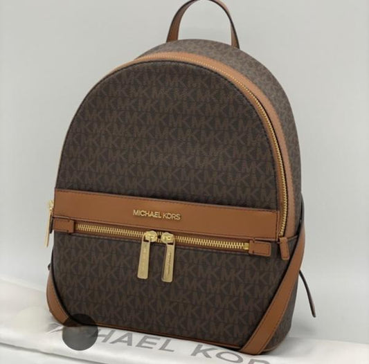 Michael Kors Kenly Backpack With Dust Bag Coffee Brown 908
