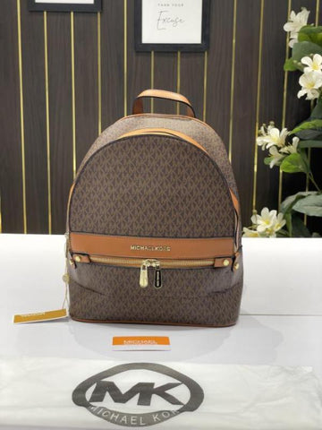 Michael Kors Kenly Backpack With Dust Bag Coffee Brown 908