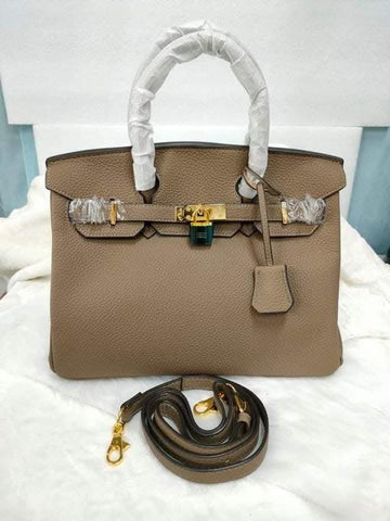 Hermes Birkin Handbag In Apricot High Quality Leather With Gold-Tone Hardware With OG Box & Dust Cover 35cm
