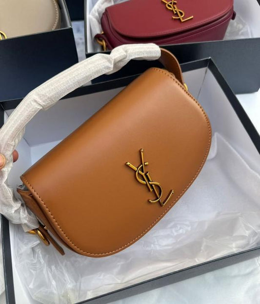 Ysl Saint Laurent Leather Shoulder Bag Brown