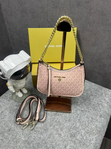Michael Kors MK Jet Set Charm Small Logo Pochette With OG Box (5575 Pink Pink)