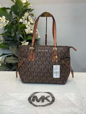Michael Kors Voyager Tote Bag With Dust Bag (4616-Coffee Brown)