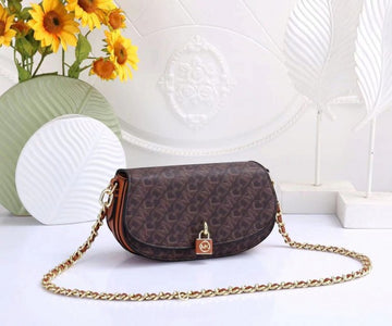 Michael Kors Small Mila Cross Body Bag With OG Box & Dust Bag Coffee Brown 20236