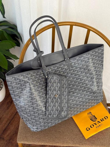 Goyard Saint Louis PM Tote Bag Grey With A Detachable Pouch