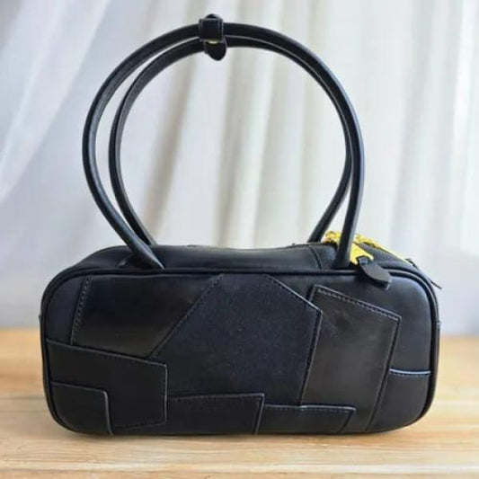 Miu Miu Versatile Long Handle Black Leather Shoulder Bag With Dust Bag 502 Black