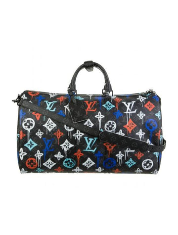 Louis Vuitton Keepall Bandoulire Duffle 50 LV Graffiti Multicolor With Dust Bag (2023 10)