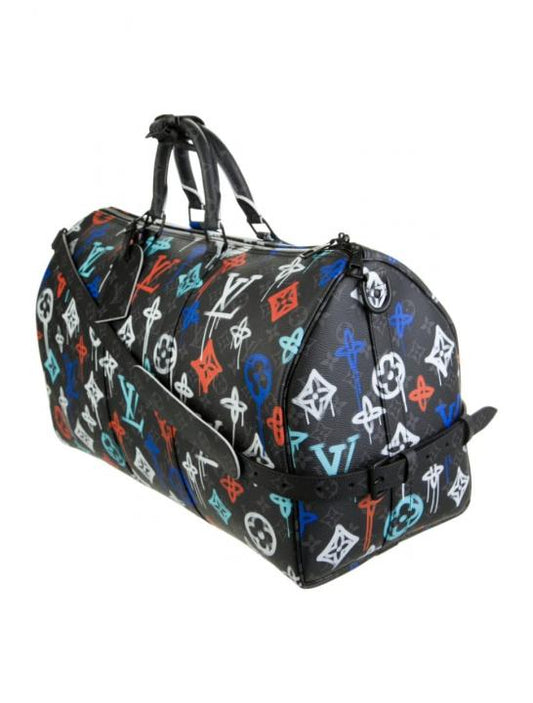 Louis Vuitton Keepall Bandoulire Duffle 50 LV Graffiti Multicolor With Dust Bag (2023 10)