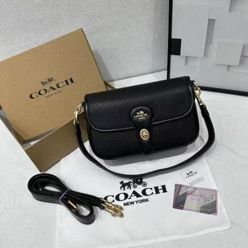 Coach Turnlock Hadley Brown Black Shoulder Crossbody Bag