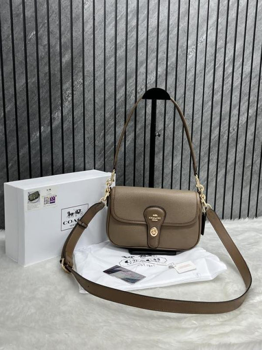 Coach Turnlock Hadley Brown Shoulder Crossbody Bag