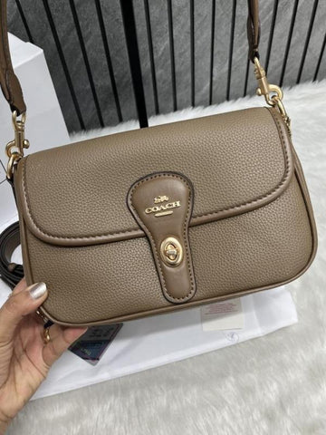Coach Turnlock Hadley Brown Shoulder Crossbody Bag