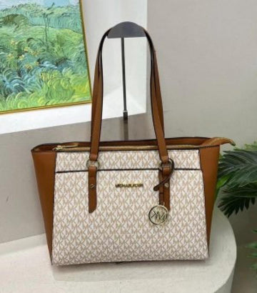 Michael Kors Mk Suvillan Tote Bag With Dust Cover M23016 Beige Brown