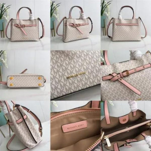 Michael Kors Emilia Pink Handbag With Dust Cover 22311 Pink