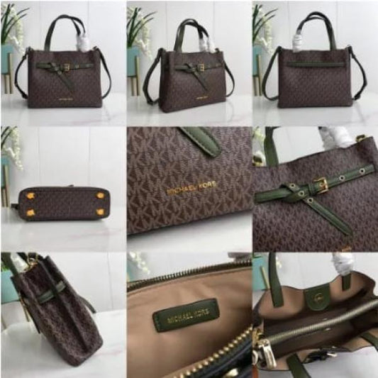 Michael Kors Emilia Green Handbag With Dust Cover 22311 Green