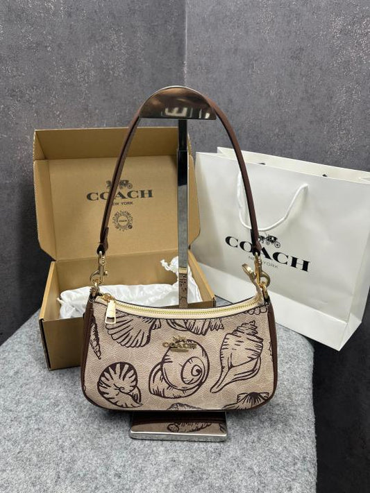 Coach Teri Shoulder Bag In Signature Canvas Shell Print