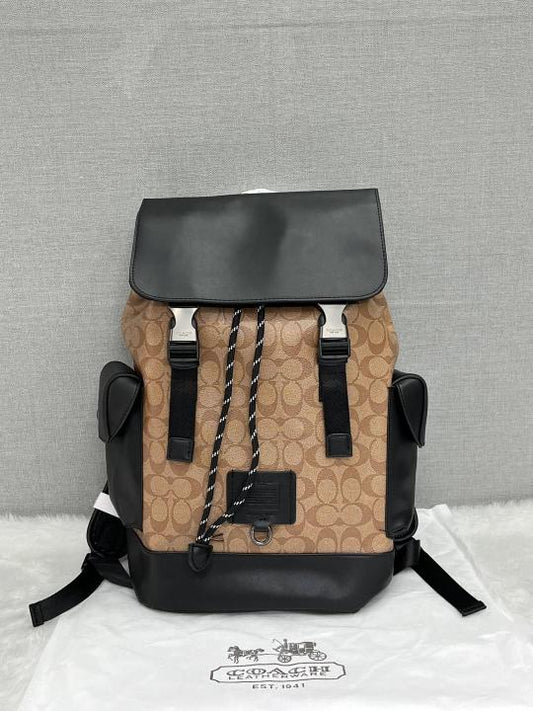 Coach Apricot-Black Rivington ColorBlock Unisex Backpack