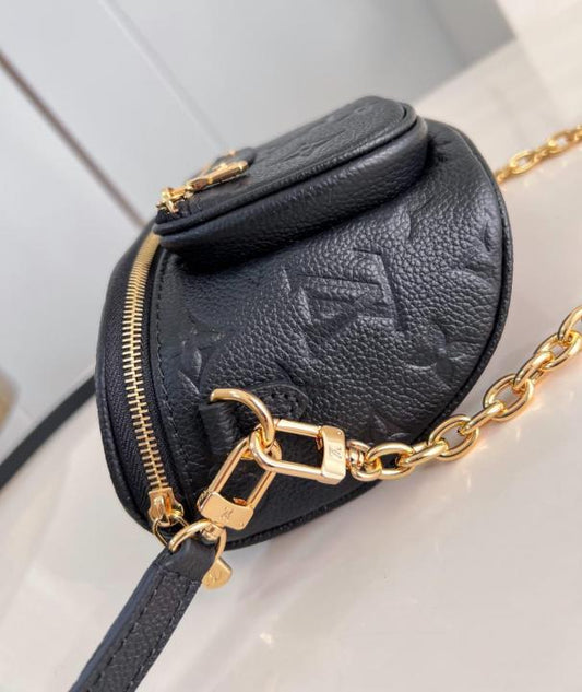 Louis Vuitton Mini Bumbag Monogram Empreinte Embossed Black With OG Box & Dust Bag M82208