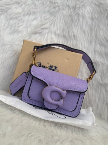 Coach Tabby 12 Purple Monogram