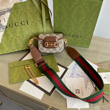 Gucci Horsebit Mini 1955 Shoulder Bag With OG Box & Dust Bag