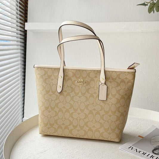 Coach Signature City Tote Bag Beige