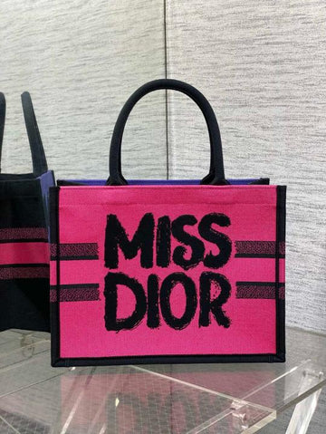 Miss Dior By Christian Dior Graffiti Book Large Tote Purple Pink