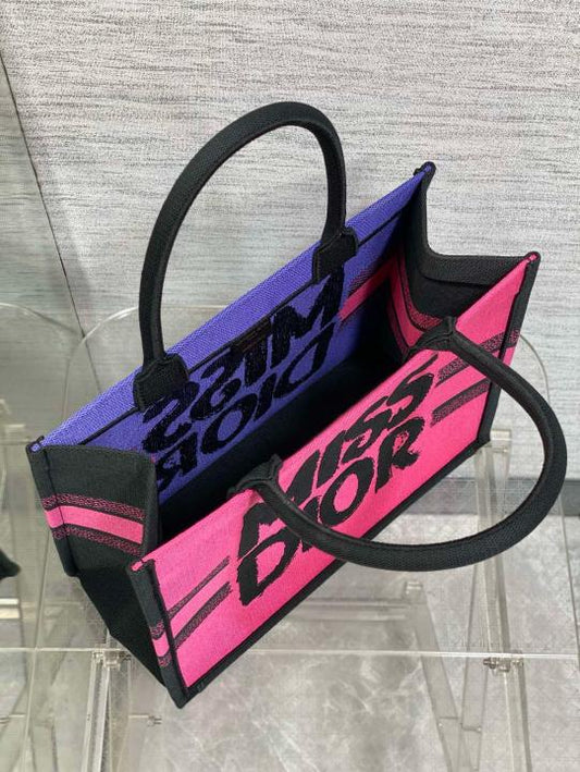 Miss Dior By Christian Dior Graffiti Book Large Tote Purple Pink
