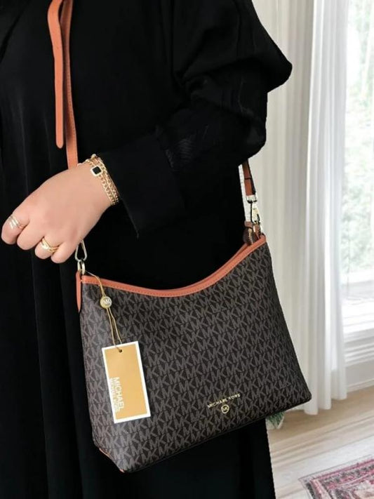 Michael Kors Maeve Large Logo Tote Bag With Dust Cover & Carry Bag M8453 Coffee Brown