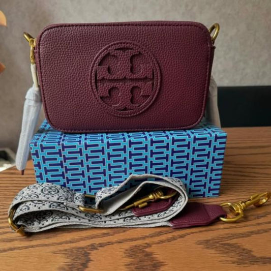Tory Burch Miller Crossbody Camera Bag Red