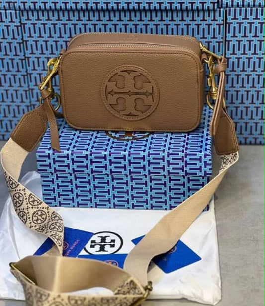 Tory Burch Miller Crossbody Camera Bag Brown