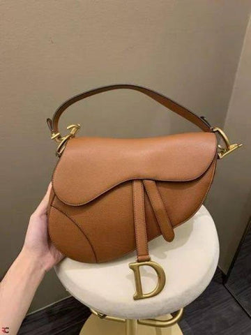 Christian Dior Saddle Bag Brown