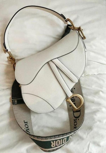 Christian Dior Saddle Bag White