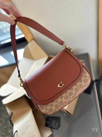 Coach Crossbody Bag Signature Caramel Brown