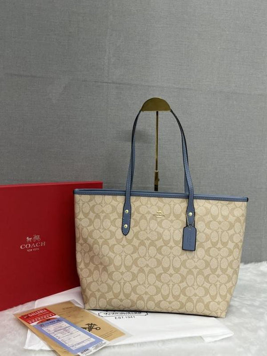 Coach Signature City Tote Bag Blue