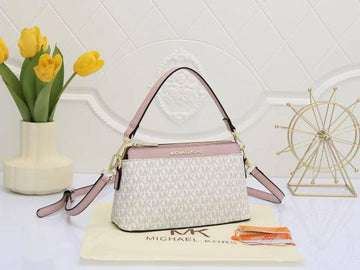 Michael Kors Jet Set Large Logo Crossbody Bag With Dust Cover & Carry Bag 1685 Beige Pink