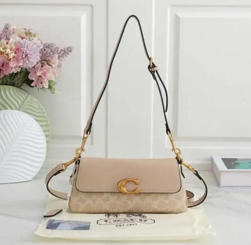 Coach Small Jet Shoulder Bag Beige
