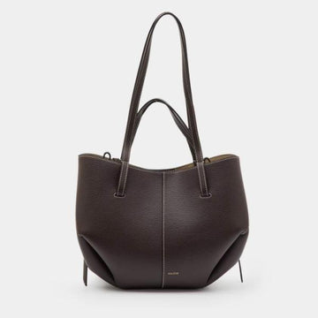 Polene Cyme Large Tote With Wallet & Original Dust Cover Dark Brown