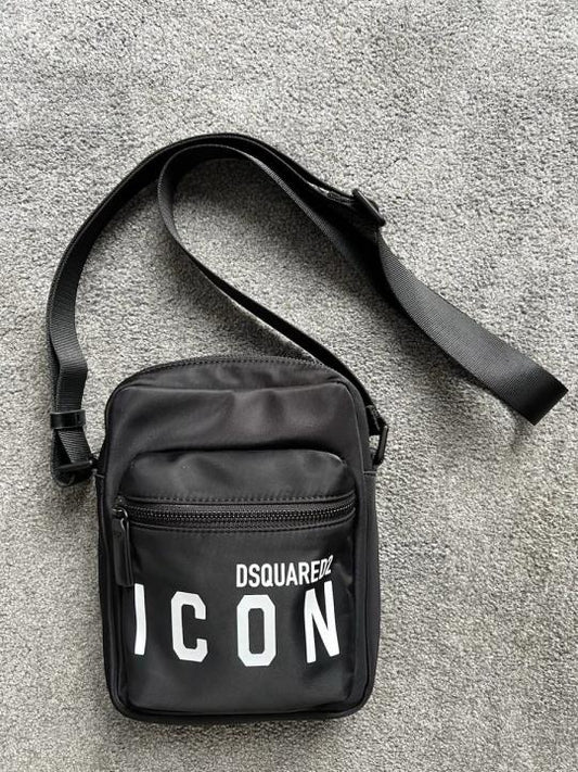 Dsquared2 Icon Print Crossbody Bag In D1113 Black