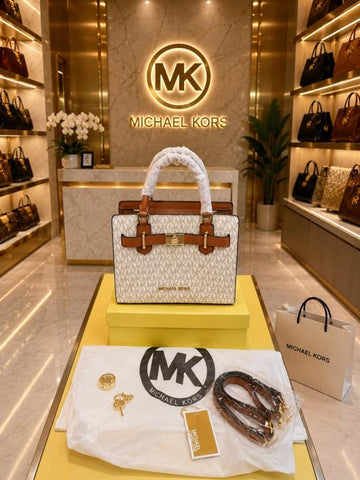 Michael kor.s mk hamilton Satchel Bag With Ogbox Lockey & All Accessories