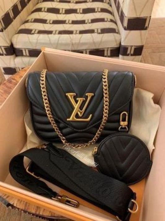 Louis vuitton lv wave multi pochette with og magnetic box 5764
