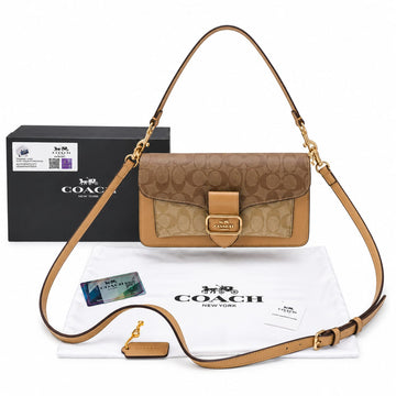Coachh C-15 Apricot Monogram Morgan Crossbody Bag With Original Box Dustcover Card