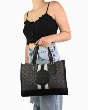 Coach_dempsey carryall signature jacquard stripe and patch with box