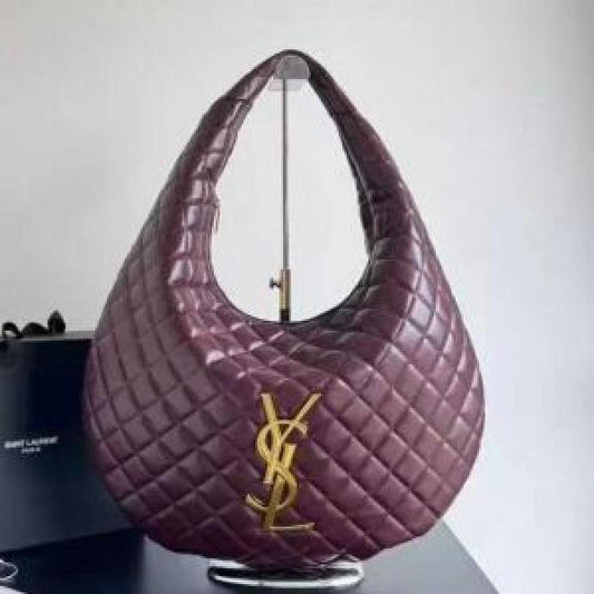 Ysl_ Icare Quilted Nappa Hobo Shoulder Tote Bag With Original Dust Cover & Tags